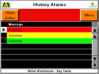 Historie alarmů