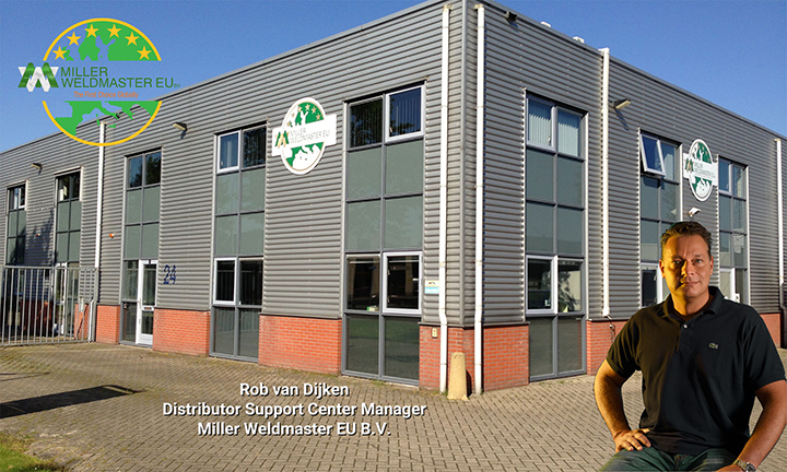 Miller Weldmasterdistribučního centra EU v nizozemském Nieuw-Vennepu.
