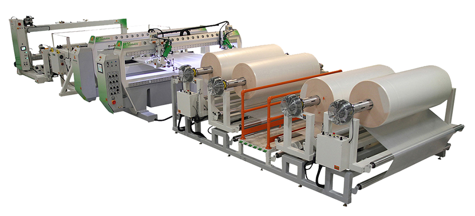 Miller Weldmaster Automatizovaný výrobní stroj Moduline na výrobu potahů a plachet